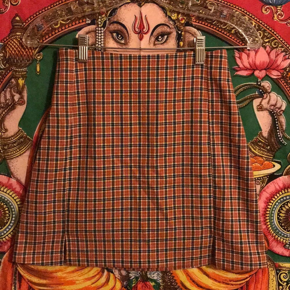 John Galt Plaid Mini Skirt